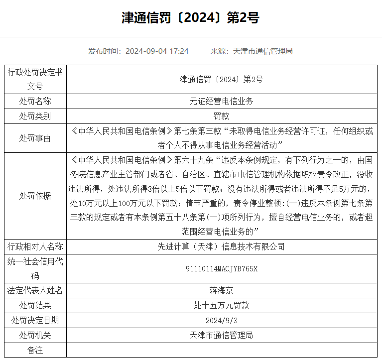 未取得资质经营增值电信业务会有什么处罚？最新案例分享！(图2)